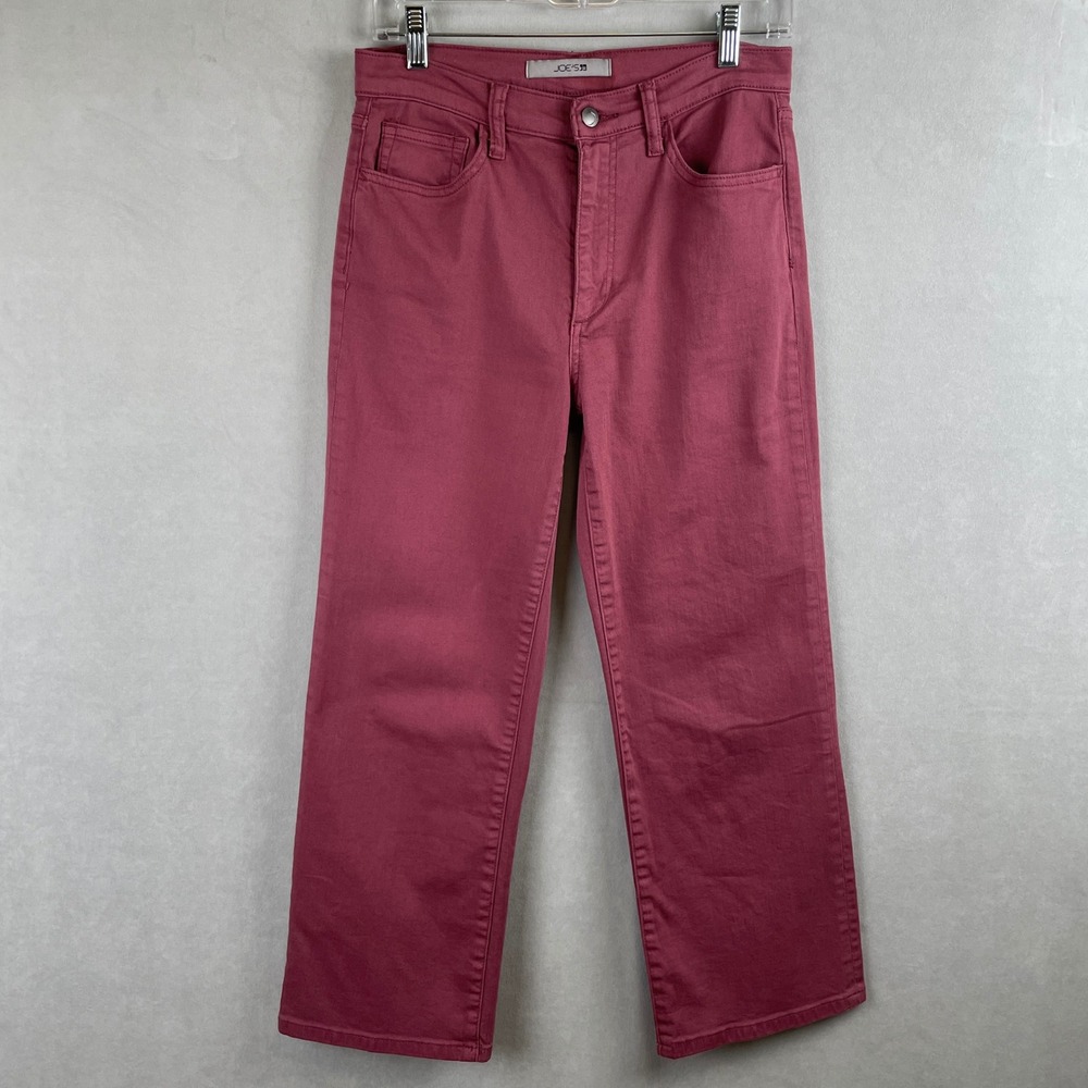Joes Jeans Rosy Ash High Rise Straight Leg Pants Pink Soft Minimalist Sz 26 (29)